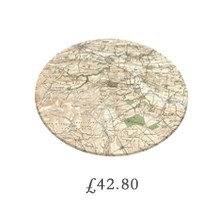 Personalised Map Glass Platter